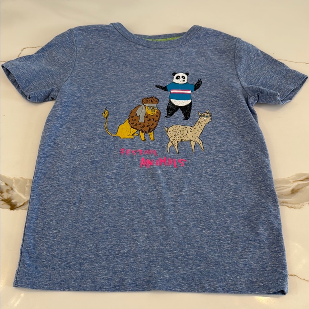 Mini Boden Festive Animals Shirt